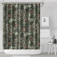 thumbnail image 1 of Green Pioneer Flower Pattern Shower Curtain 72"x84" ,Bathroom Decorative Shower Curtains Set with 12 Hooks,Modern Waterproof Washable Shower Curtain, 1 of 6