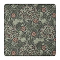 thumbnail image 1 of Green Pioneer Flower Pattern Square Fitted Tablecloth with Elastic Edge,Square Table Cover,Washable Elastic Table Cover for Home Kitchen Party Decor 36"x36", 1 of 6