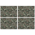 thumbnail image 1 of Green Pioneer Flower Pattern Summer Placemats Table Placemats Set Of 4-Linen Kitchen Washable Placemats Table Mats 11.8"x17.7" Non-Slip Heat Resistant, 1 of 6