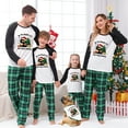 thumbnail image 1 of Green Plaid Family Matching Christmas Pajamas On the Naughty List Design, Sizes NB to 6XL with Pet Outfit, 1 of 7