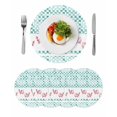 thumbnail image 1 of Green Plaid Farmhouse Round 15 Inch Placemats Set of 4, Watercolor Cute Country Pigs Checkered HeatResistant Non Slip Place Mats for Dining Table, Wipeable Braided Kitchen Table Mats for Housewarming, 1 of 9
