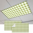thumbnail image 1 of Green Plaid Fluorescent Light Covers, Gradient Geometric Buffalo White Checkered Magnetic Light Covers for Ceiling Lights, Fluorescent Ceiling Shade Filters for Classroom Bedroom Office 4x2Ft x 2PCS, 1 of 8