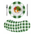 thumbnail image 1 of Green Plaid Round 15 Inch Placemats Set of 8, Spring Summer Farmhouse Buffalo Checkered HeatResistant Non Slip Place Mats for Dining Table, Wipeable Braided Kitchen Table Mats for Housewarming, 1 of 9