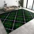 thumbnail image 1 of Green Plaid Rug, Farmhouse Vintage Green Buffalo Plaid Indoor Rugs, With Anti-Slip Backing Washable Indoor Carpet For Living Room Bedroom Study Dining Room 2x3ft, 1 of 6