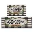 thumbnail image 1 of Green Plaid Rugs and Mats Non Skid Washable Absorbent Microfiber Soft Kitchen Mat for Floor Set Of 2 Decor Stain Resistant 17"x47"+17"x30", 1 of 7