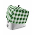 thumbnail image 1 of Green Plaid Toaster Cover 4 Slice, Spring Summer Farmhouse Buffalo Checkered Dustproof Bread Machine Oven Cover with Storage Pockets, Fits Most Kitchen Toasters Protector, 1 of 5