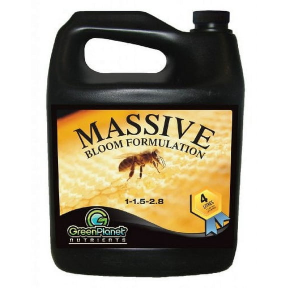 Green Planet Nutrients - MASSIVE (1 Liter) - Bloom Stimulator (1-1.5-2.8)- An Unique Blend of Vitamins, Minerals and Growth Stimulants