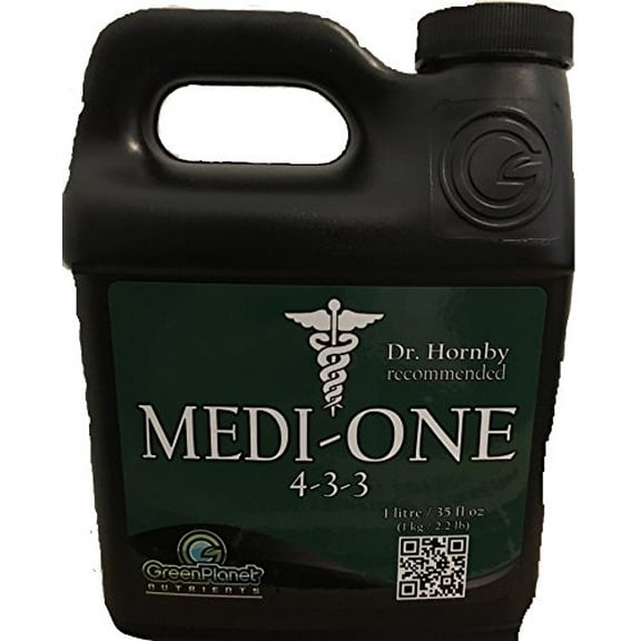 Green Planet Nutrients - MEDI-ONE (1 Liter) One Part, Start to Finish, All Natural Organic Garden Nutrient