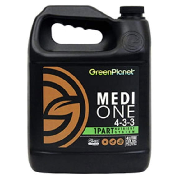 Green Planet Nutrients - MEDI-ONE (4 Liters) One Part, Start to Finish, All Natural Organic Garden Nutrient
