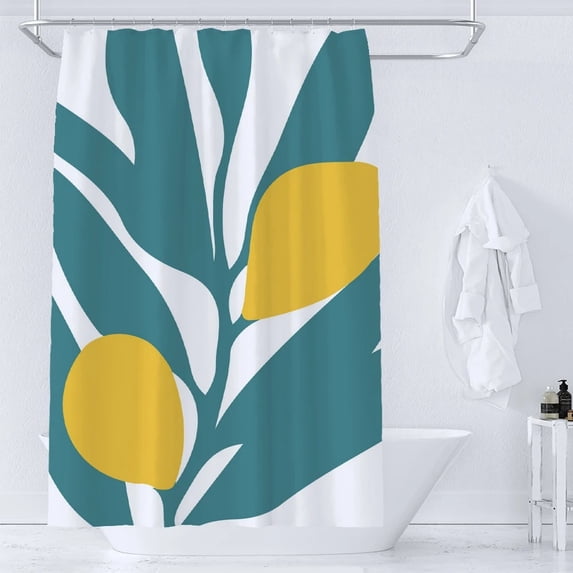 Green Plant Leaf Vines Floral Shower Curtain Print Nordic Minimalist Polyster Fabric Home Decor Bathroom Curtains with