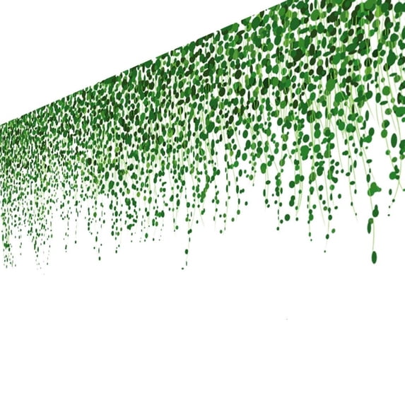 Green Plant Self-Adhesive Wall Sticker, HangingPlant Simulation Pattern Decal