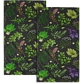 thumbnail image 1 of Green Plants Bath Hand Towels Sping Summer Herbs Bathroom Towels Plants Kitchen Dish Towels Botanical Decorative Towel Set of 2 Natural Wilflowers Leave Face Towel Decor Set, 1 of 7