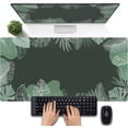 thumbnail image 1 of Green Plants Desk Mat Tropical Leaves Mouse Pad Cute, Large Extendded Gaming Deskmat, XXL Laptop Keyboard Mouse Mat Desktop Matt Women Office Desk Accessories Mousepad Desk Cover Mat, 31.5"x15.75", 1 of 6