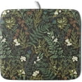thumbnail image 1 of Green Plants Dish Drying Mat for Kitchen Counter Microfiber Absorbent Dish Draining Reusable Washable Foldable 16"x18", 1 of 7