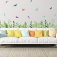 thumbnail image 1 of Green Plants Fern Wall Decal Butterfly Plants Dragonfly Wall Sticker Peel and Stick DIY Nursery Kid's Room Bedroom Livingroom Wall Decor 98×32CM, 1 of 9