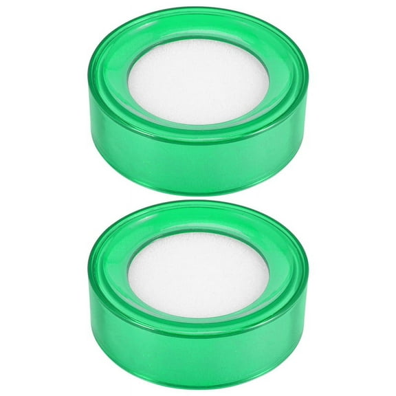 Green Plastic 7cm Dia Sponge Finger Wet Money Cashier 2 Pcs