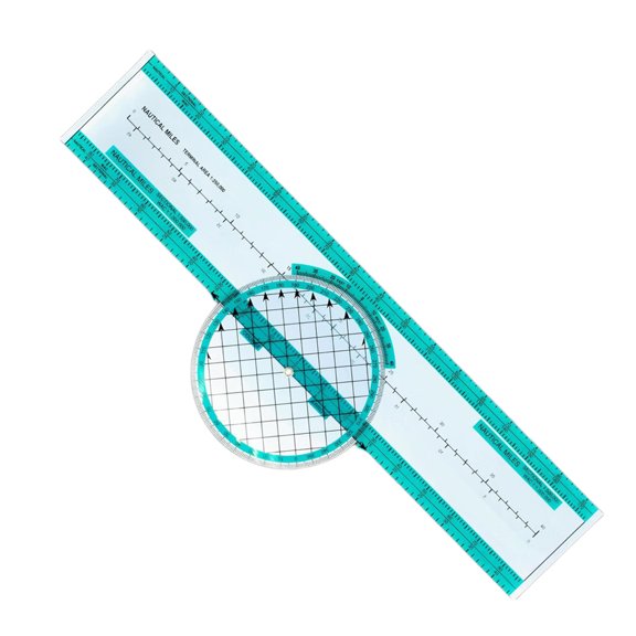 Green Plastic Flight Navigation Ruler With Rotating Vector Dials For Aviation Training Use Flight Plotter