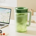 thumbnail image 1 of Green Plastic Iced Tea Pitcher with Lid, Cold Beverage Drink Pitcher, Dishwasher Reliable and Heat Resistant, Wide Mouth for Easy Pouring, Good for Kitchen and Party Use at Home, 1 of 6