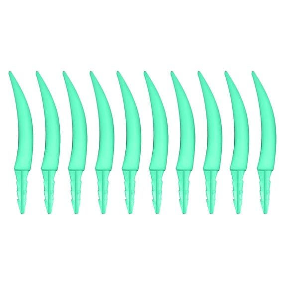 Green Plastic Pumpkin Teeth – 10-Pack Spooky Jack-O'-Lantern Teeth for Halloween DIY, Crafts, and Scary Decorations