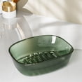 thumbnail image 1 of Green Plastic Soap Dish Draining Rack, Tilt Design for Efficient Water Drainage, Easy to Clean and Maintain, Keeps Soap Dry and Clean, for Bathroom and Kitchen Use, Household Essential, 1 of 6