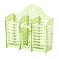 thumbnail image 1 of Green Plastic Utensil Drainer with Wall Mount, Hollow Chopsticks Spoon Basket for Efficient Kitchen Organization, Suitable for Counter Office Camping Parties, 1 of 6