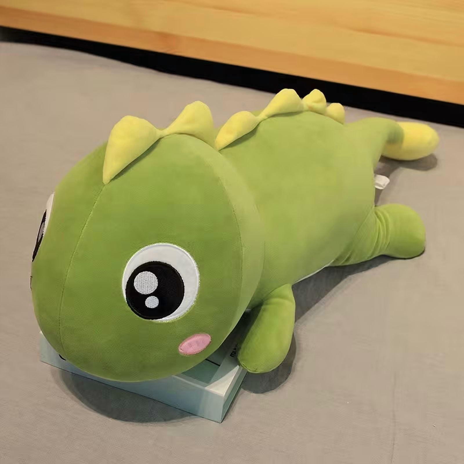 Green Plush Dinosaur Cuddle Pillow 80cm, Soft Huggable Sleep Companion ...