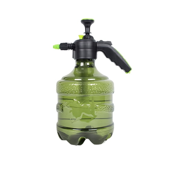 Green Pneumatic Household Water Sprayer Horticultural Watering Pressure Sprayer With Transparent Atomizing Kettle 4L Gn