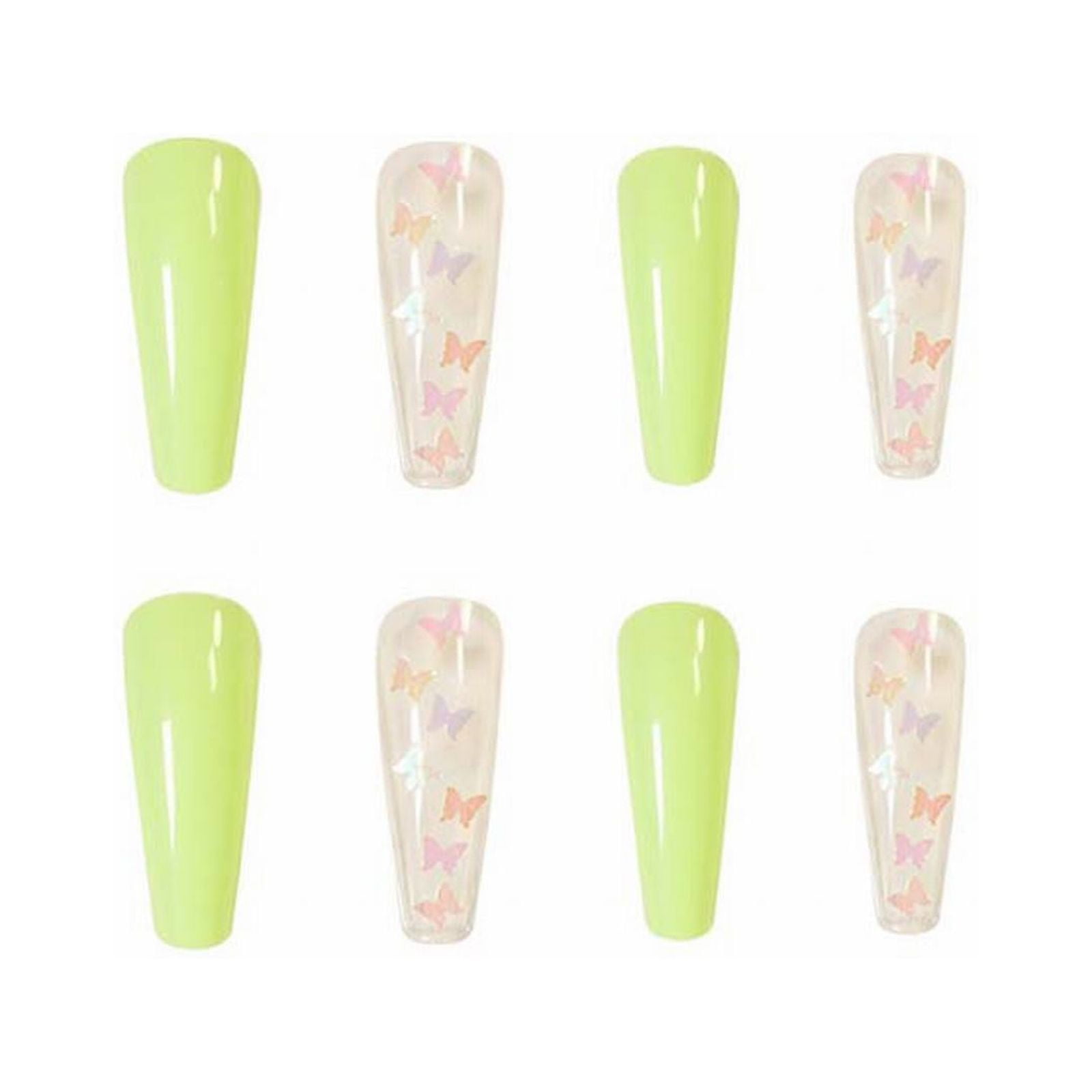 Green Polarized Light Green Wearing Manicure Finished Clear And Nail