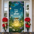 thumbnail image 1 of Green Polka Dot Spring Banner White Bearded Spring Display Pink Peony Yellow Daisy Floral Backdrop for Spring Party Garden Decoration Outdoor Event, 1 of 9
