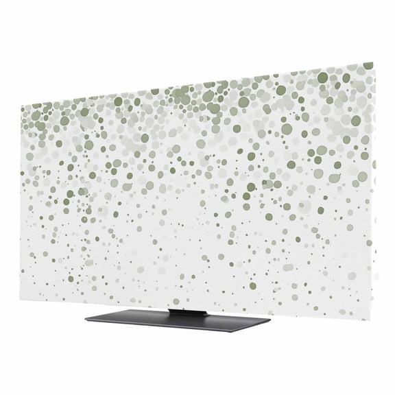 Green Polka Dot TV Dust Cover 24 Inch, Watercolor Green Gradient Abstract Modern Computer Monitor Cover Dustproof Stretchable Indoor TV Screen Protector for LED LCD Universal Monitors