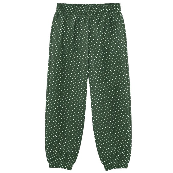 Green Polka Dots Boys Pants Kids Casual Sweatpants Joggers Toddler Sports Pants 3-10 Years