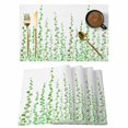 thumbnail image 1 of Green Polka Dots Placemats Set of 4, Watercolor Abstract Art Placemats for Dining Table, Place Mats for Kitchen Tabletop, Waterproof Wipeable Dining Table Mats Set, 1 of 9
