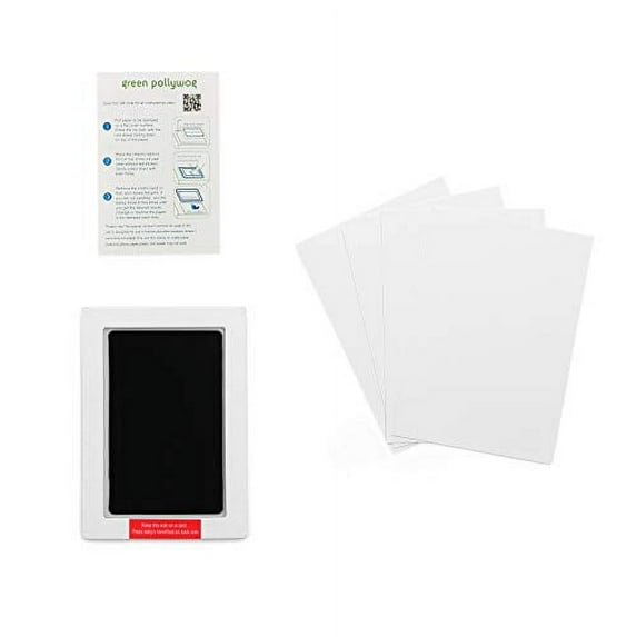 Green Pollywog 4.2'' x6'' Extra-Larg Black Color Clean Touch Inkless Pad