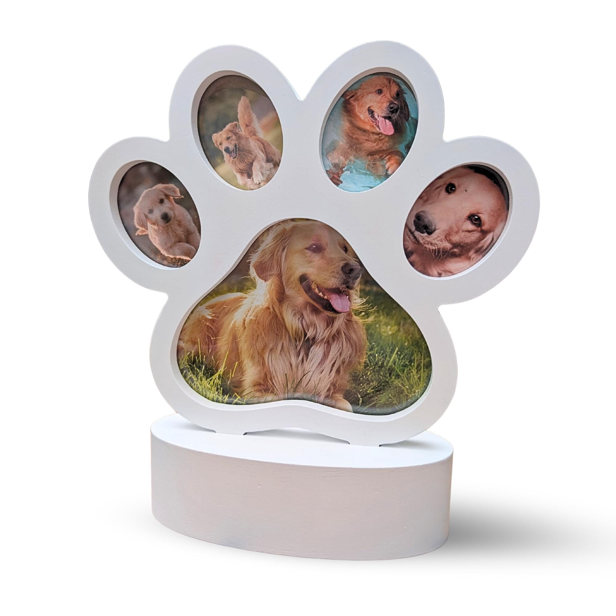 Green Pollywog | Paw Print Pet Keepsake Hinge Photo Frame + Clay Print ...