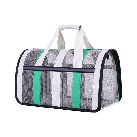 Green Portable Crate For Cats Dogs - Soft Sided Travel Carrier For Small Medium Breeds