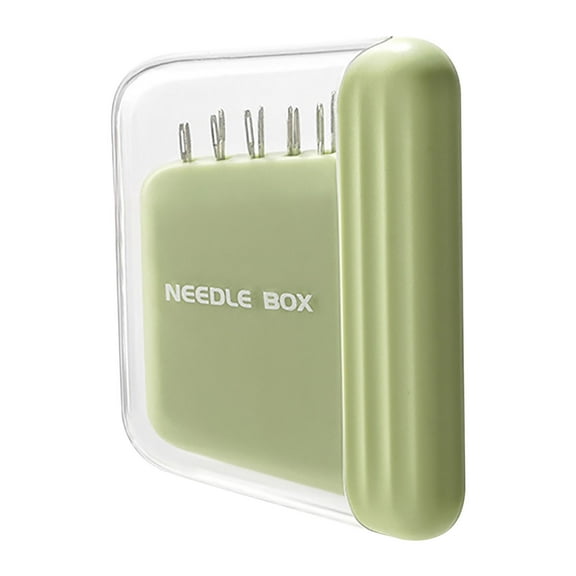 Green Portable Household Magnetic Needle Box For Sewing Storage Practical Hand Stitch Needle Keeper Compact And Secure