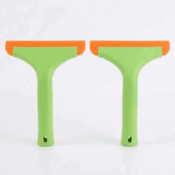Green Portable Mirror Squeegee & Household Cleaning Gadget - Small Silicone Window Squeegee, Flexible Silicone Blade for Car Windshield, Mirrors, and Home Glass Surfaces