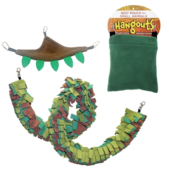 Forest Pouch Set - Hammocks and Bedding for Sugar Gliders, Rats, and Small Pets
