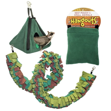 Forest Pouch Set - Hammocks and Bedding for Sugar Gliders, Rats, and Small Pets