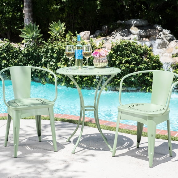 Green Powder-Coated - For Outdoor Chit-Chat - Front Yard - Durable Chat Set