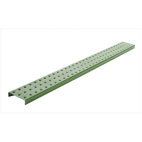 Green Powder Coated Metal Pegboard Strips with Flange - Pack of 2