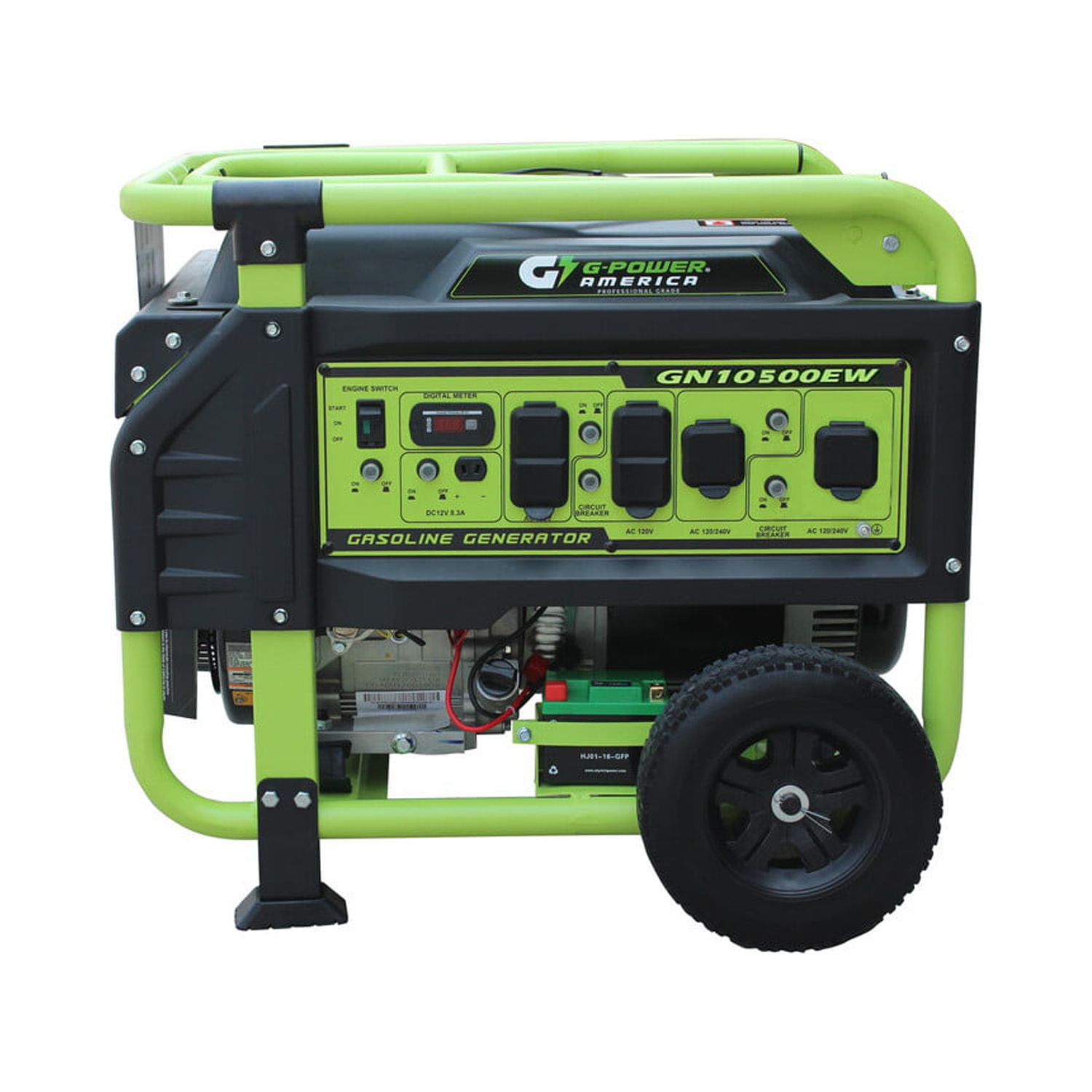 Green-Power Green Power 10000/7500-Watt Gasoline Powered Electric Start Portable Generator w/420cc 15HP LCT Engine, Lithium Battery Green-Power Green Power 10000/7500-Watt Gasoline Powered Electric Start Portable Generator w/420cc 15HP LCT Engine, Lithium Battery