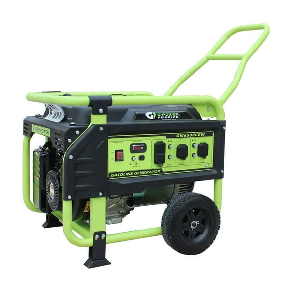 Green-Power America Atlas Series 6500/5300-Watt Gasoline Powered Recoil Start Portable Generator w/306cc 11HP Professional Engine