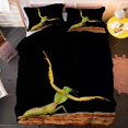 Green Praying Mantis Duvet Cover Insect Theme Bedding Set for Kids