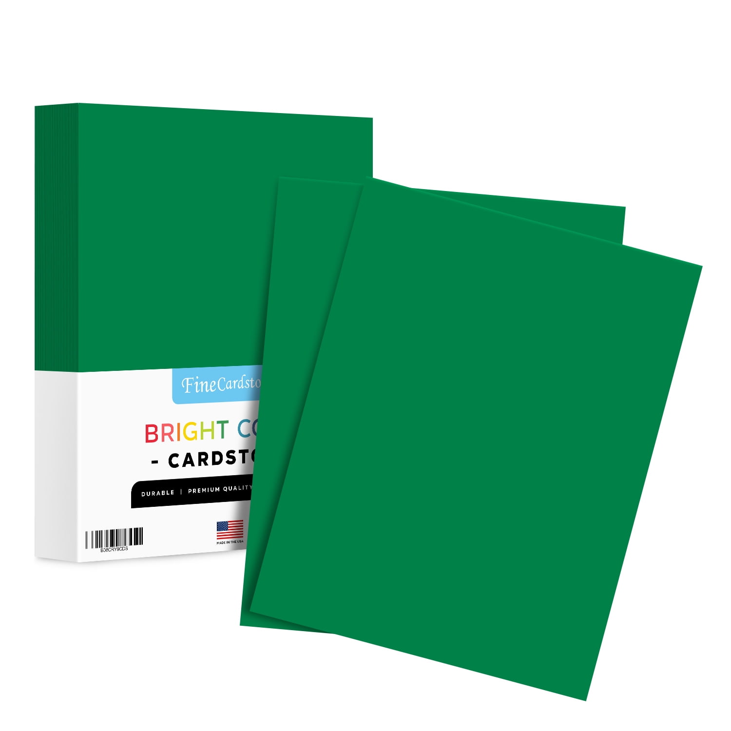 Green Premium Colored Card Stock Paper | Medium Weight 65lb Cardstock, Perfect for School Supplies, Arts and Crafts | Acid and Lignin Free | 8.5 x 11 Inches | 250 Sheets