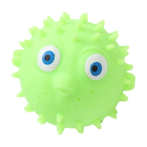 Green Pufferfish Water Absorbing Squeeze Toy Summer Pool Decompression Silicone
