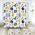 thumbnail image 1 of Green Pumpkins Bathroom Set with Shower Curtain and Rugs Accessories, Pumpkin Harvest Shower Curtain Set, Autumn Leaves Shower Curtain for Bathroom Fall Bathroom Decor 4 Pcs, 1 of 7