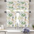 thumbnail image 1 of Green Pumpkins Kitchen Curtains Window Curtains Valance and Tier Set 36 Inch, Autumn Leaves Fall Rod Pocket Short Tier Curtain for Room, Thanksgiving Small Cafe Kitchen Decor, 1 of 6