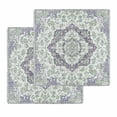 thumbnail image 1 of Green Purple Boho Kitchen Dish Towels for Drying Dishes Set of 2, Vintage Abstract Art Floral Ethnic Tribe Waffle Weave Microfiber Hand Tea Bathroom Towels Quick Dry & Absorbent Towel 12x12, 1 of 7