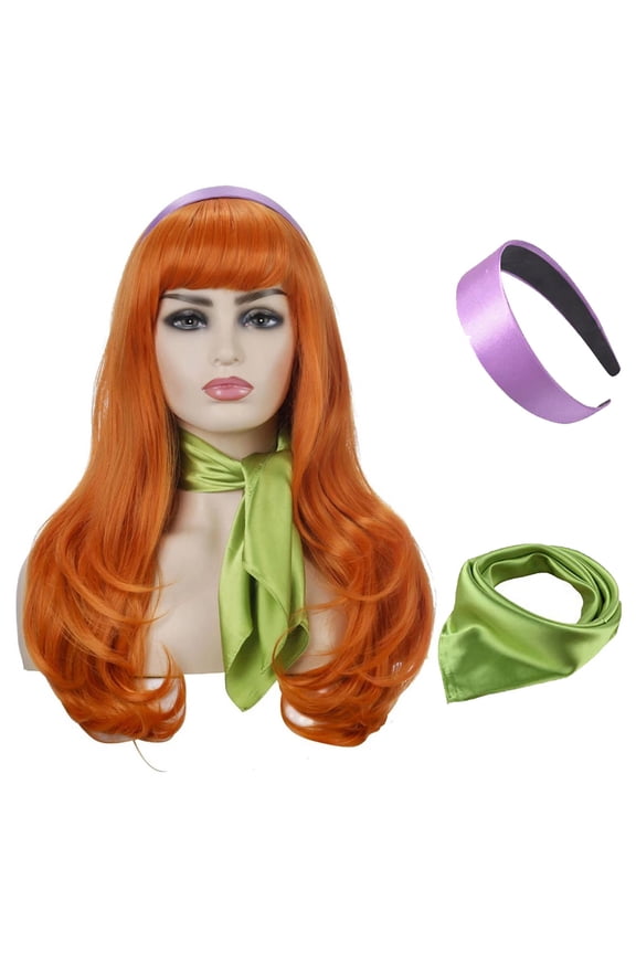 Green Purple Chiffon Scarf Headband Set for Women Girls Fashion Square Ribbon Neck Accessories Winter Warm Soft Stylish